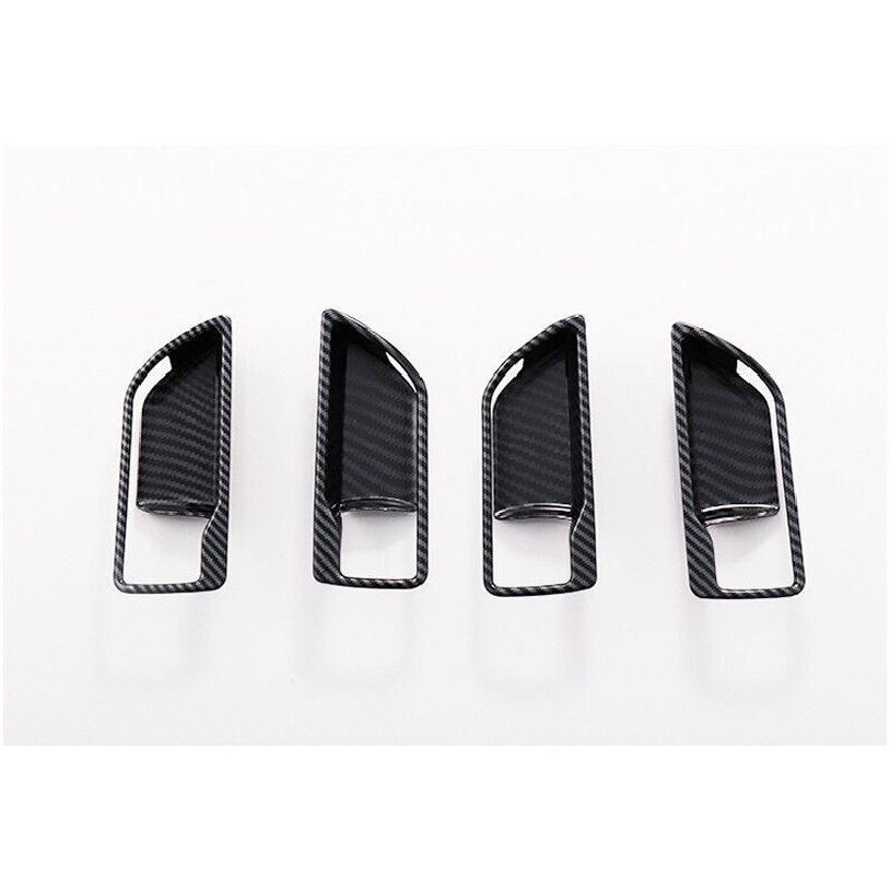 For Toyota Highlander 2020-2022 Carbon Fiber Inner Door Bowl Sticker Trim 4PCS