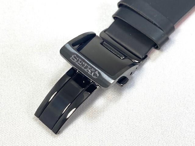 L09N011M0 SEIKO Spirit 20mm Leather Strap with Bizarre Adventure Narancia for Shipped via Nekoposu small parcel Buckle, Black, JoJo's Ghirga