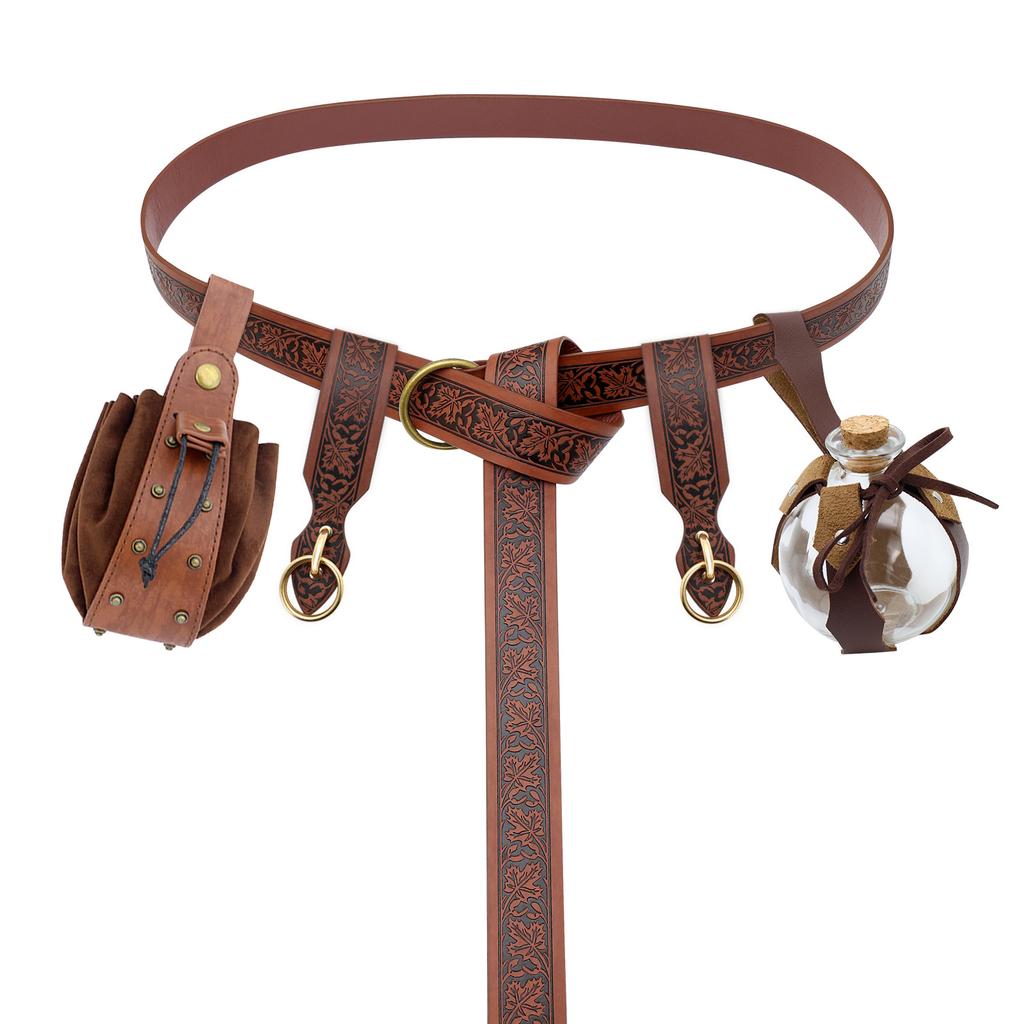 Medieval Viking Vintage Celtic Belt Medicine Bottle Cosplay Halloween Costume Accessories Props