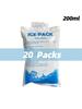 200ml/400ml 20pcs Reusable Gel Ice Packs Cold Compress for Drinks and Food Storage - Great for Summer Outdoor Activities and Rel