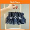 Pu Clutch Bag For Women With Embellished Rhinestones And Folded Design For Evening Events