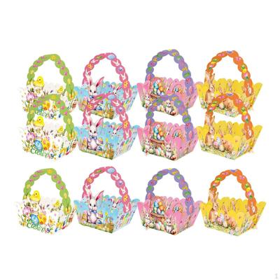 12x Osterpapierkörbe Geschenk Niedlich Klein für Kinder Süßigkeiten Kekse Schachteln DIY Behälter Party