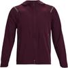 Sun Protection Series Solid Color Zip-Up Drawstring Hooded Sports Woven Breathable Training Jacket Men Outerwear Rock-Purple 1370494-572