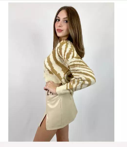 Beiger Einzigartiger Creme Echter Designer Slim Fit Weicher Lammlederrock Party Frauen