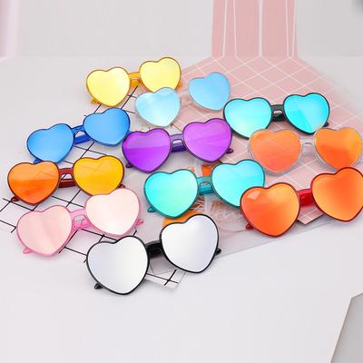 Trendy Halloween Cosplay Heart-Shaped Sunglasses Clout Goggle Heart Sunglasses for Women UV400 Protection