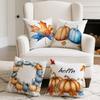 Retro Autumn Pumpkin Leaves Pillowcase Printed Polyester 45x45cm Throw Pillowcover Decorative Sofa Cushion Pillowslip Home Decor
