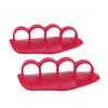 1 Pair Workout Grips Multifunctional Weight Lifting Rubber Gym Grips for Barbell and Dumbbell Red