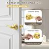 Zincs Alloy Door Lock Thickened Entry Door Handle with Lock and Key Waterproof and AntiRust Door Handle Lock Enduring