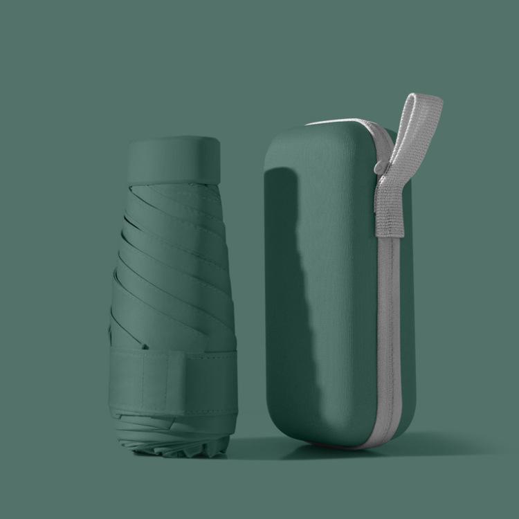 Mini Ultralight Five-Fold Anti-UV Umbrella - Portable Dual-Use for Sun and Rain, Customizable Women's Sunshade.