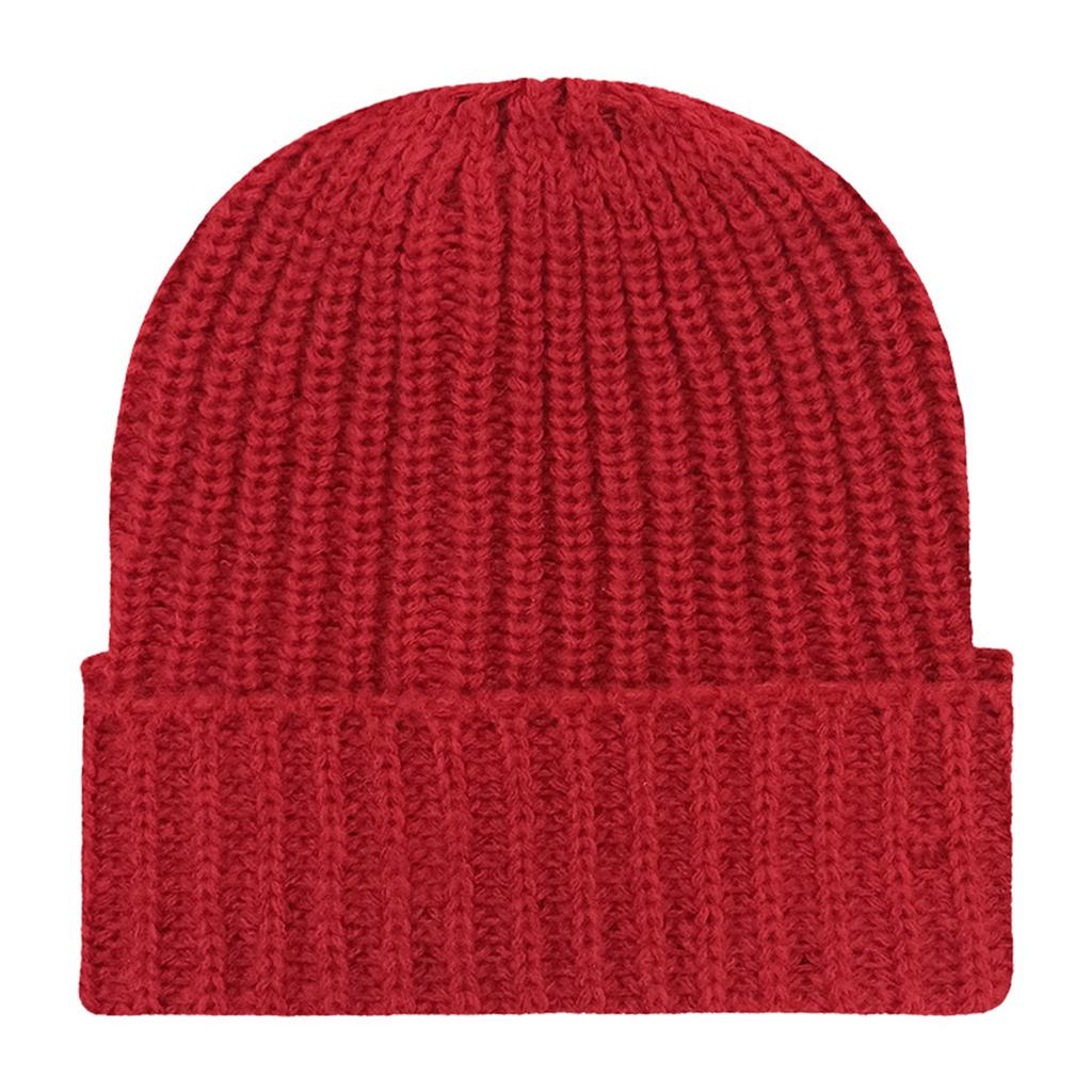 Men's And Women's Thick Needle Knitted Hat For Warmth, Flip Over Hood, Thickened Straight Strip, Versatile Yarn