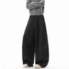 Old Money Style Retro Woolen Material Scimitar Casual Pants Men's Autumn and Winter New Loose Drape Trendy Brand Solid Color Wide-leg Trousers