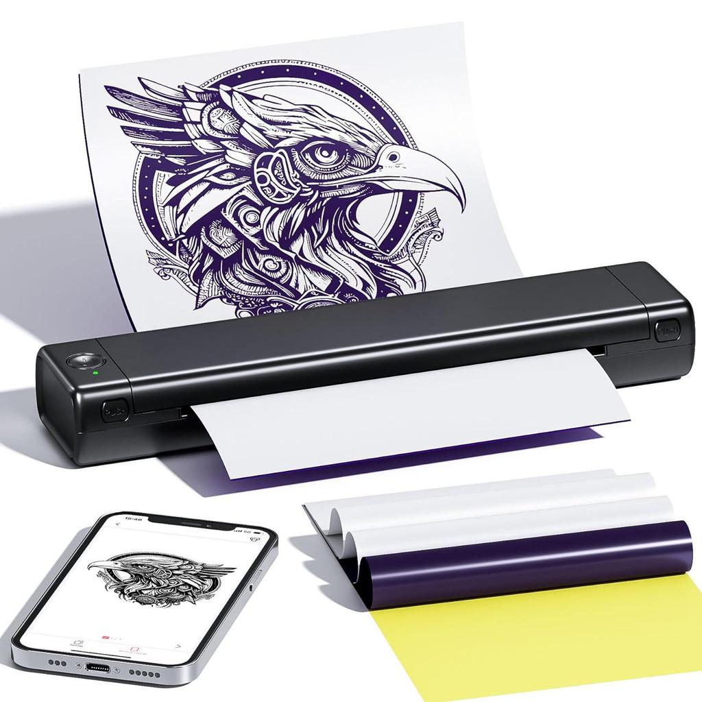 Phomemo Portable Mini Thermal Printer for Office, Tattoos, and A4 Documents