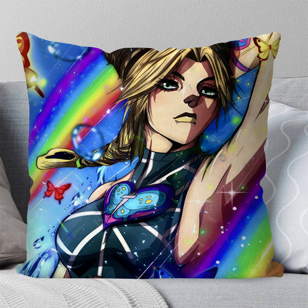 Anime JOJO Bizarre Adventure Pillow Case Square Pillow Bedroom Sofa Leisure Comfort Cushion Car Living Room Home Decoration