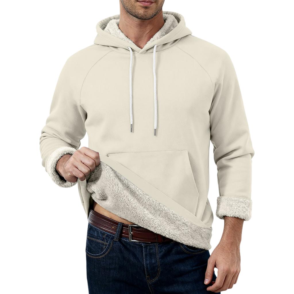 Men's Casual Long-Sleeve Fleece Hoodie With Pockets