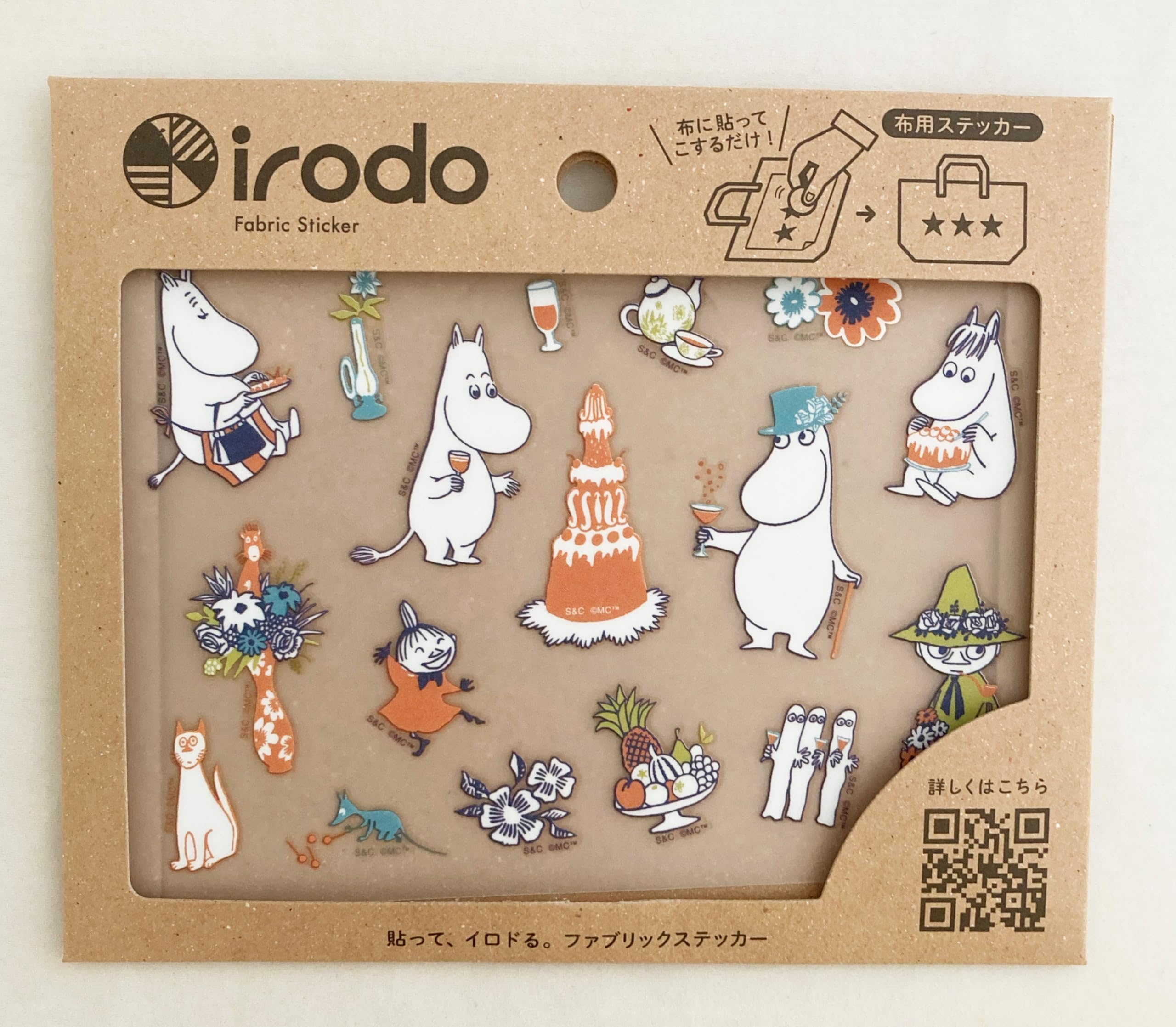 

Corporation Moomin Fabric Transfer Stickers Moomin Party irodo MOOMIN S&C [MON9]