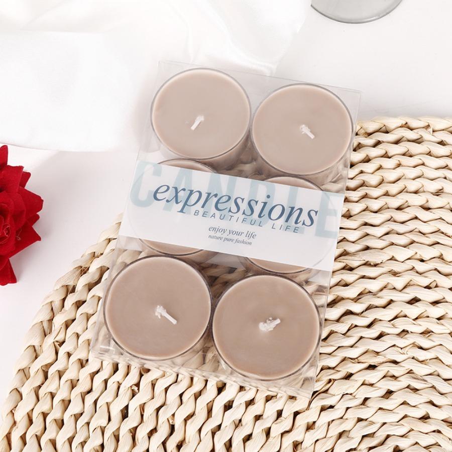 6pc Highly Scented Tealight Candle, Pleasant Fragrance Candle, For Home Décor, Wedding, Party, Holiday, Spa& Aromatherapy