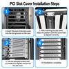 Plug-In PCI Slot Cover With Screws Case Blanking Plate New Dust Filter Plate
