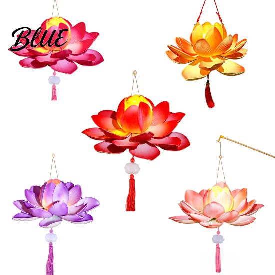 Outdoor Celebration Lighting DIY Lotus Lantern Craft Kit Handmade Flower Paper with LED Party Supplies for Celebrations Light Vintage Decorative