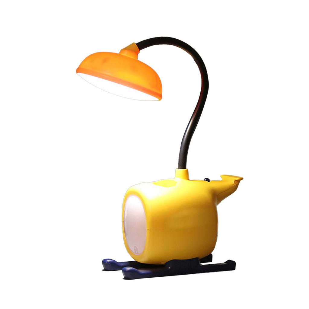 Cartoon LED Schreibtischlampe Niedliche Flugzeugform Wiederaufladbare Tischleuchte Faltbar Augenschonend Gelb