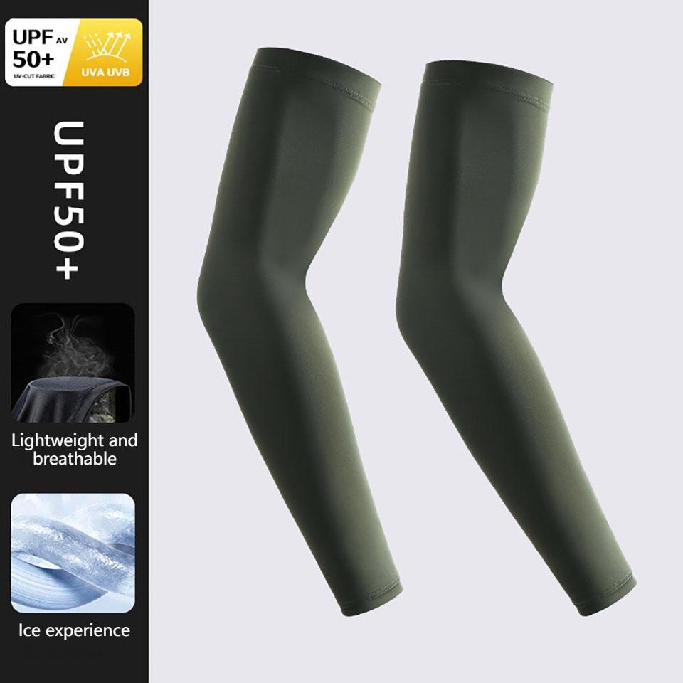 1Pair Summer Ice Sleeves Breathable Quick Dry UV Protection Sleeve Ice Fabric Sunscreen Outdoor Sport Cycling Men Women