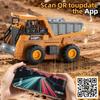 1:64 Alloy Engineering Vehicle 2.4G Mini Remote Control Dump Truck  Desktop Toys One-click Rc Carriage Lift Toys for Children