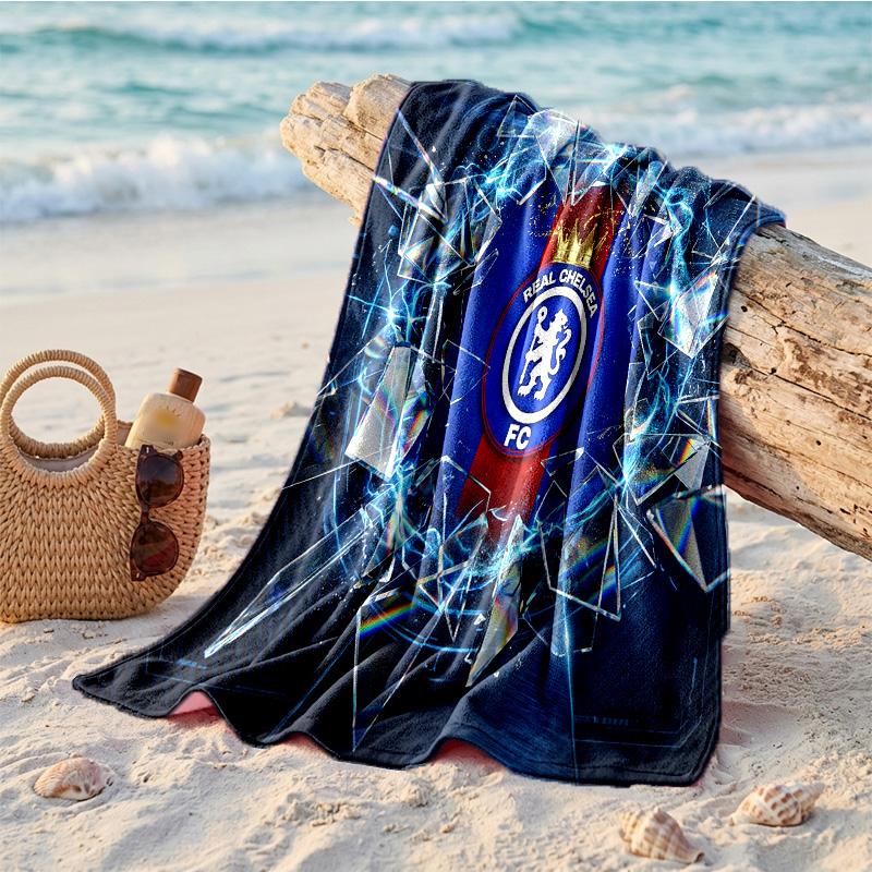 Asciugamano da Spiaggia in Microfibra con Stampa Chelsea FC Asciugatura Rapida Assorbente Grande Asciugamano per Spiaggia Nuoto Viaggio