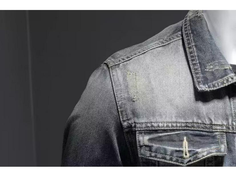 2024 Herbst Herren Slim Koreanische Retro Denimjacke: Trendige und Attraktive Freizeitmode