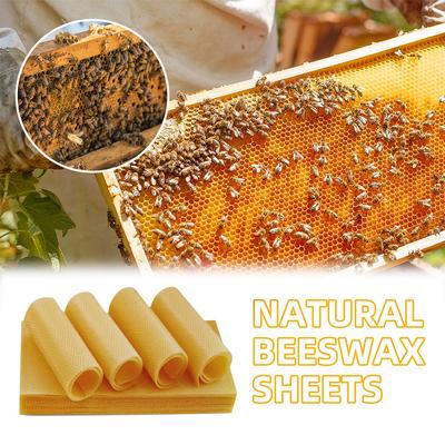 Natural Beeswax Honeycomb Sheets Yellow Beekeeping Beeswax Flake Honeycomb Mold for Beekeeping/Candle Making/Furniture Polishing
