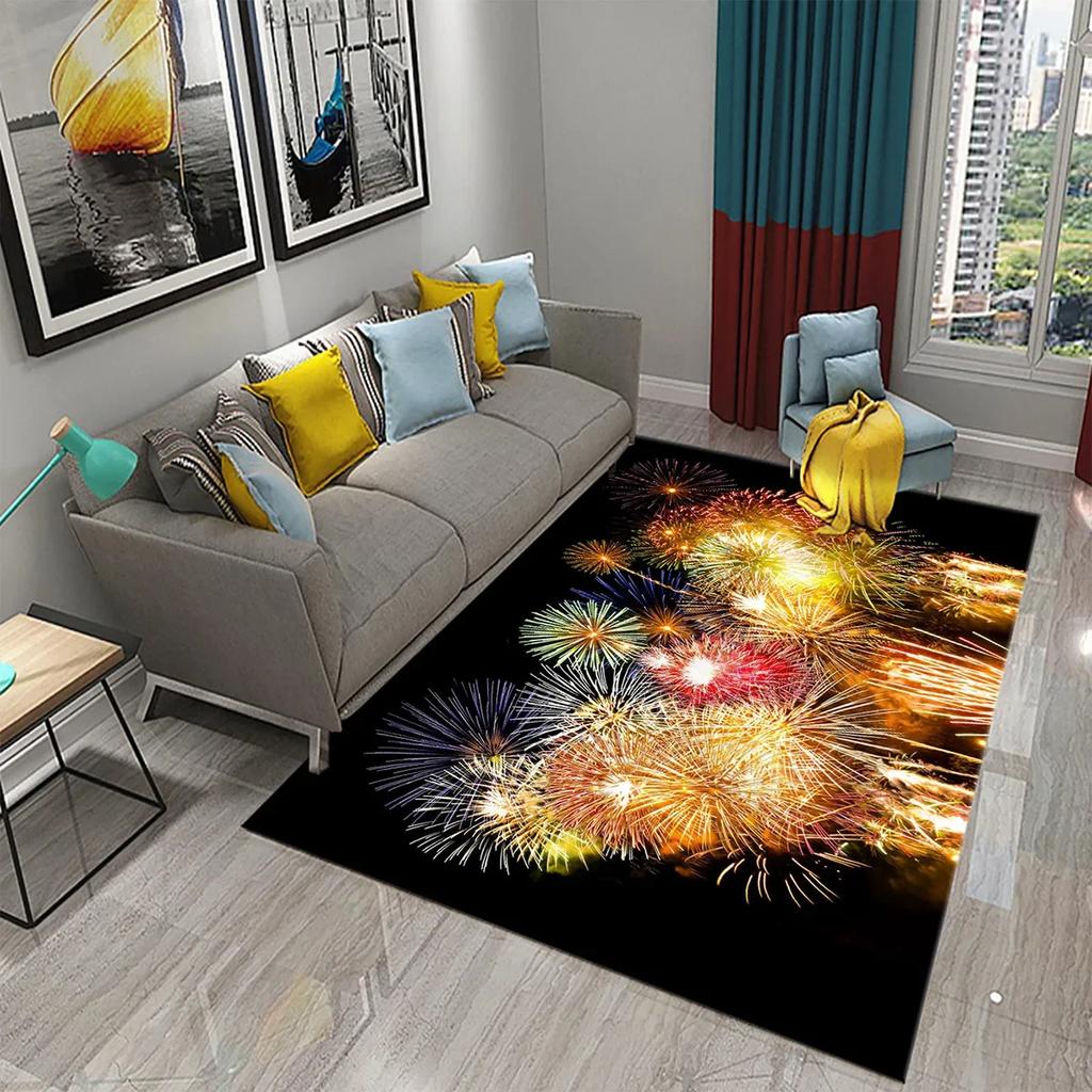 3D Beautiful Art Floor Mat - Creative Holiday Design Area Rug - Indoor Home Decor Living Room Bedroom Kitchen Rug