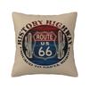 Born To Ride Route  Throw Pillow Case cm for Living Room Americas Highway Cushion Cover Soft Polyester Pillowcase