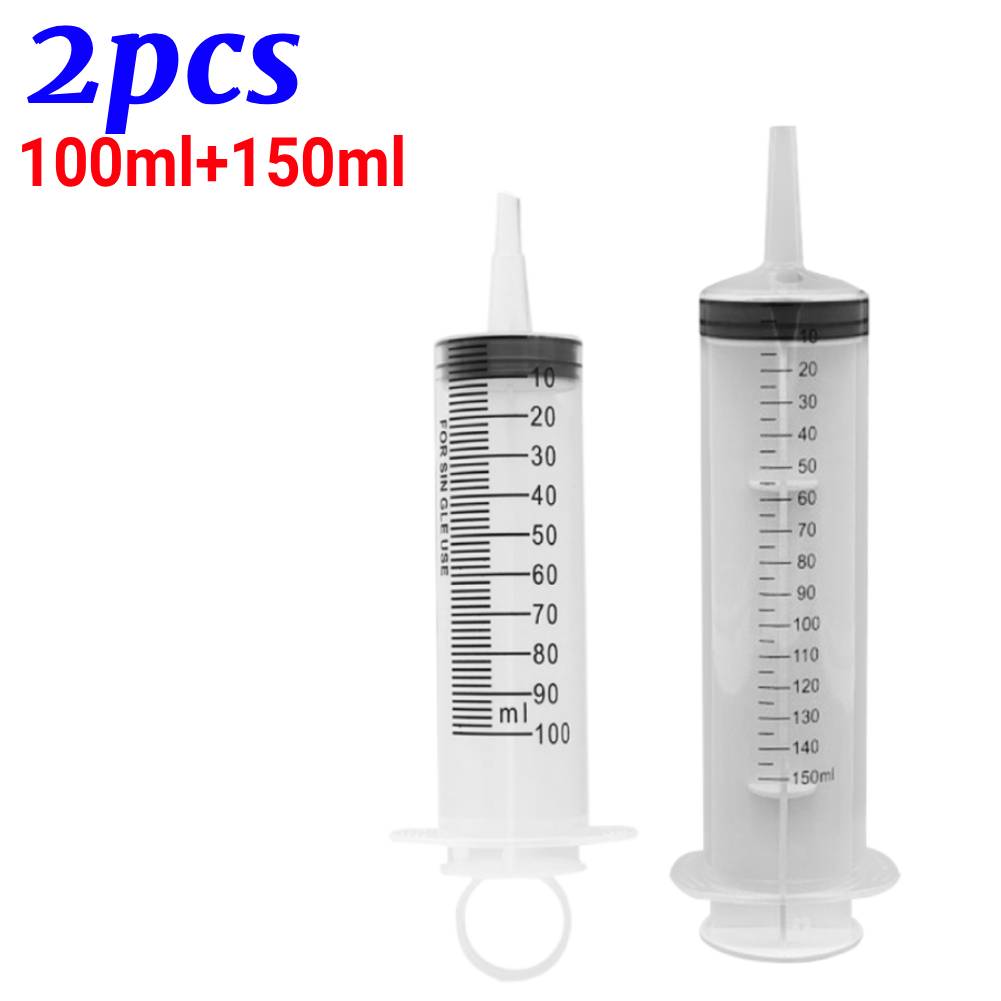 Feeding Syringe Glue Filling Plastic Syringe Nutrient Sterile Without Needle Watering Refilling for Industrial Hydroponics