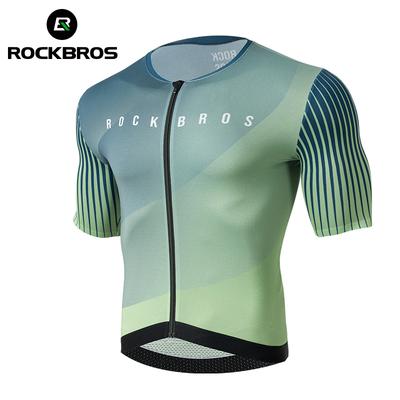 ROCKBROS Fietsjersey MTB T-shirt Mountainbike Herenkleding Zomerkleding Hoge Kwaliteit Met YKK Rits Sportkleding Ademend