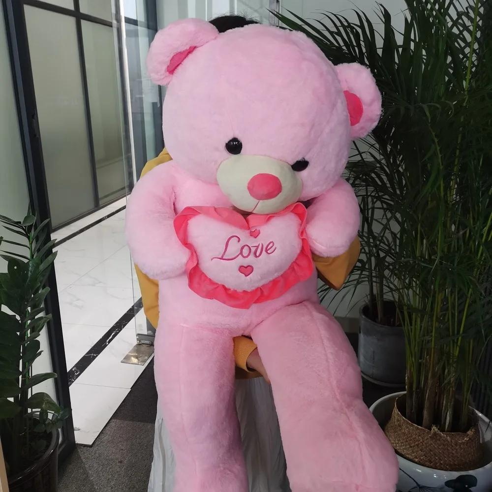 Birthday Gift 80/100Cm Big LOVE Plush Toy Bear Giant Stuffed Animals Kawaii Large Soft Pillow Dolls Grilfriend Girls Wife Room
