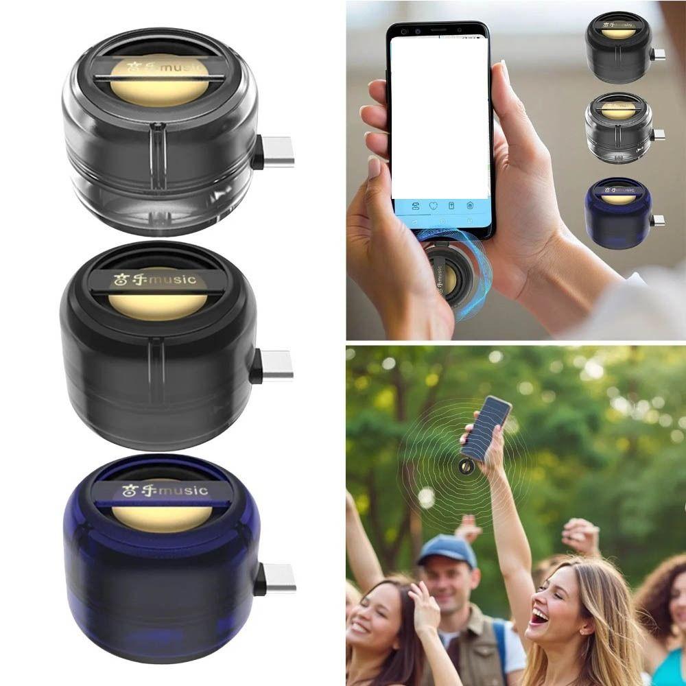

Loudspeaker Mini Sound Box Subwoofer Cellphone Sound Amplifier Music Player Device прозорий