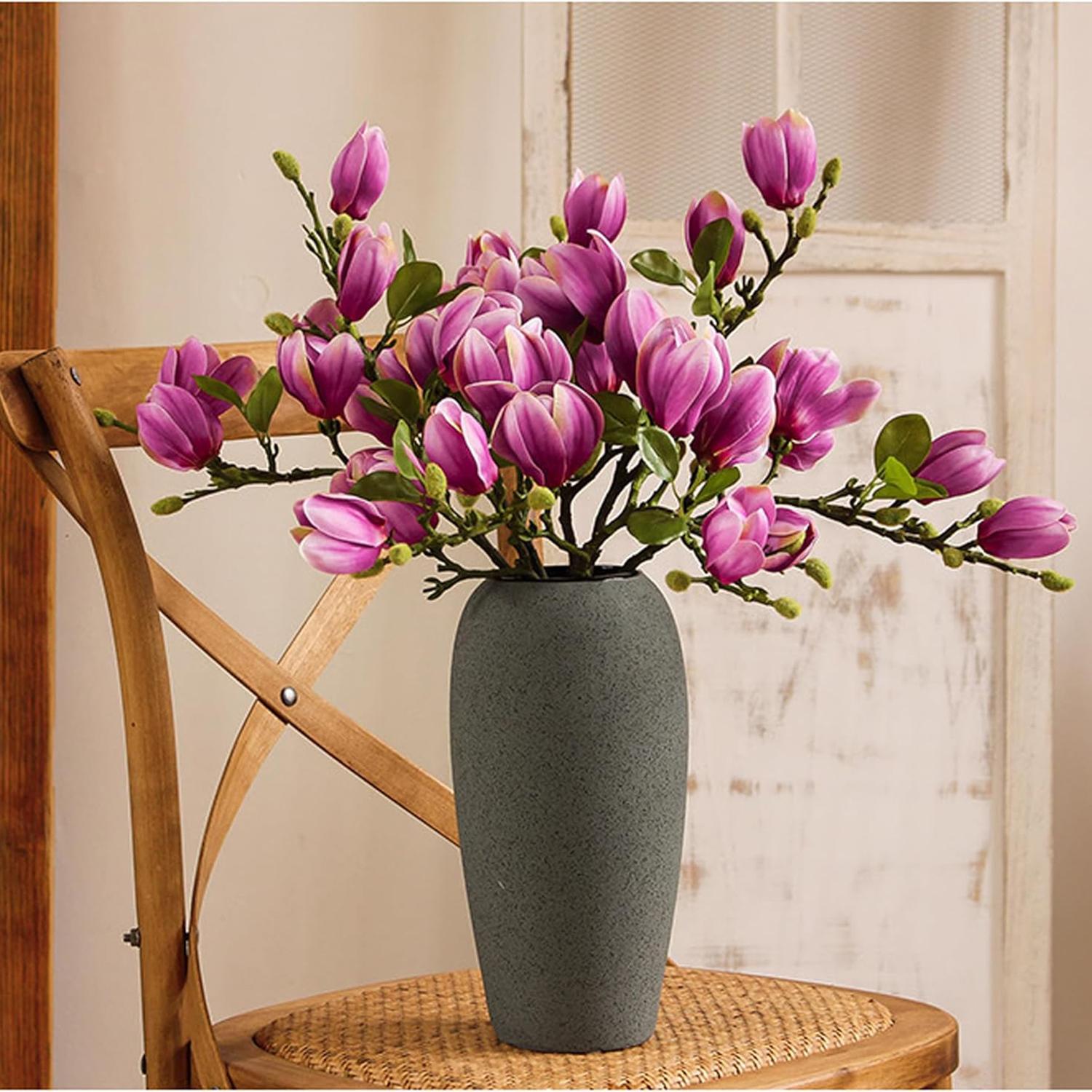Artificial Silk Magnolia Flowers Home Outdoor Garden Vases Windowsill Wedding Bride Festival Outdoor Table Decorations Diy Gifts