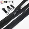 1/2/5M Meetee 3# 5# 8# 10# Black Nylon Zippers with Two Sided Zipper Puller Clothes Jacket Coil Zips Repair Sewing Accessories