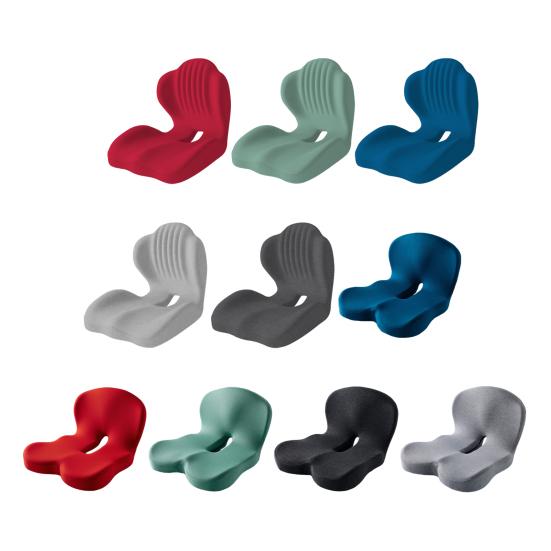 Memory Foam Seat Cushion with Back Support Ergonomic Lumbar Support Soft Touch Stress Relief L-shaped Chair Cushion