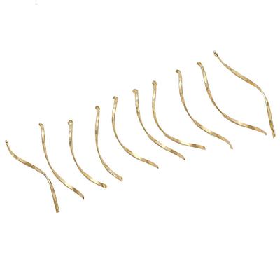 2/10 Stück Kupfer gemusterter S-Bar-Anhänger für DIY-Schmuckherstellung, Bastelzubehör