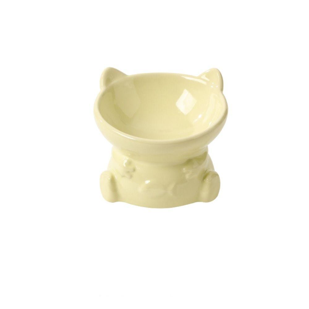 Cute Pet High Foot Bowl Creative Cats Drinking Feeder Pet Supplies Cat Bowl  Neck Protection
