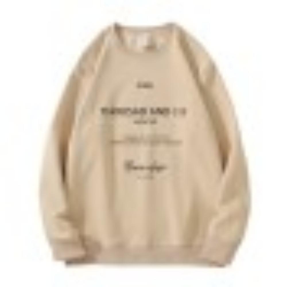 A Large-sized Loose and Trendy Hoodie for Women with A Round Neck, A Retro College Style and A Laid-back Top for Spring and Autumn
