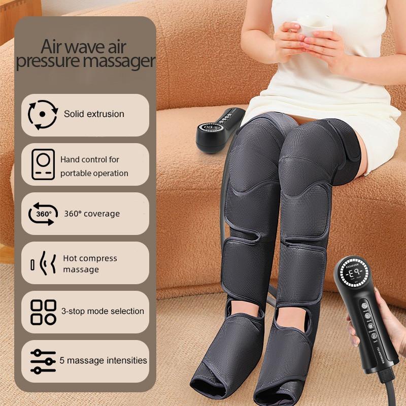 360° Coverage Leg Massager Air Pressure Calf Massager Hot Compress Pain Relief Improve Circulation Calf Massage Machine