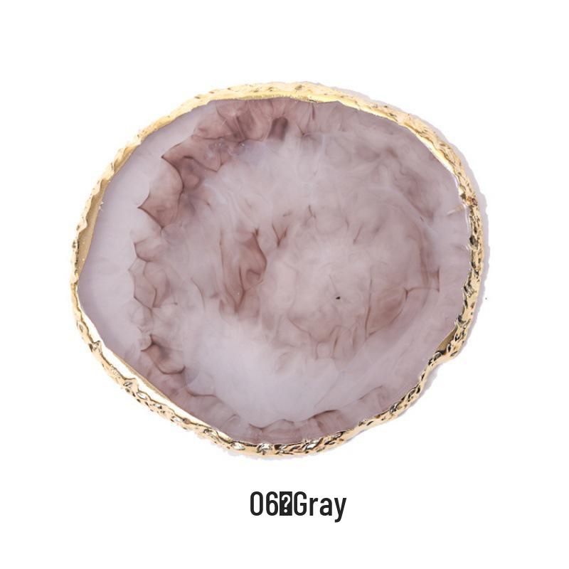 Crystal Agate Gold-Trimmed Nail Art Palette