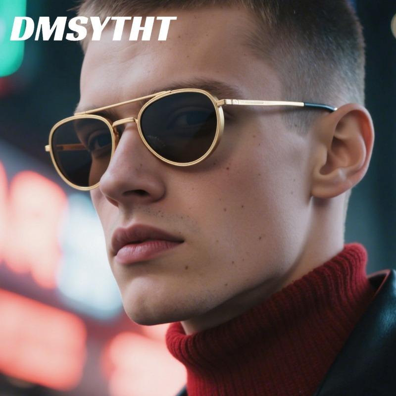 Non-polarized Classic Retro Double Bridge Round Sunglasses for Men Women Driving Sunglasses