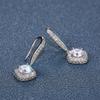 Square Zirconia Earrings Wedding Earrings Ear Jewelry Fashionable Metal Drop Earrings Perfect for Fashionable Women