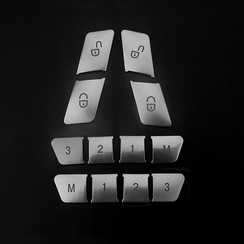 For Mercedes-Benz A B C E CLA GLA GLK ML GL GLE Class 12PCS Car Door Seat Memory Adjust Button Switch  Trim