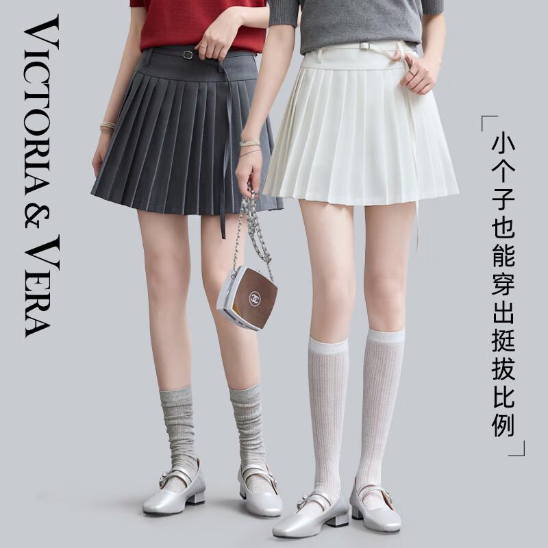 VICTORIA&VERA Women's Academy Style Pleated Mini Skirt