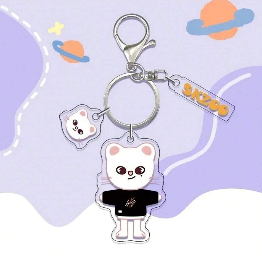 SKZ KPOP STAY peripheral keychain pendant acrylic double-sided pendant, trendy play hanging keychain pendantFan gifts
