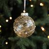 Christmas Ball Ornament Faux Pearl Glittery Tree Decoration Festive Hanging Baubles with Rope Party Decor