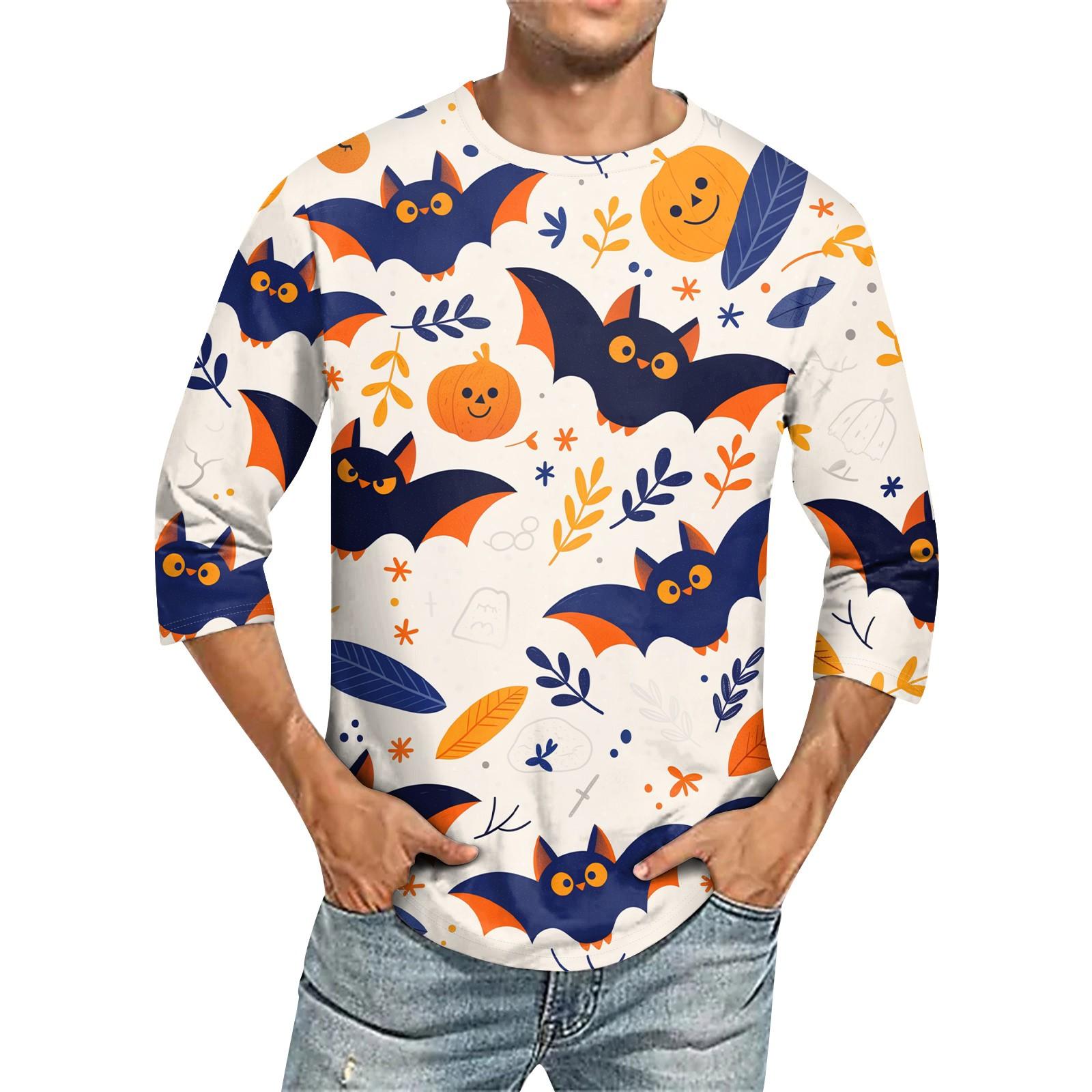 

Мужская однотонная футболка с круглым вырезом и рукавами три четверти XXXXL белый