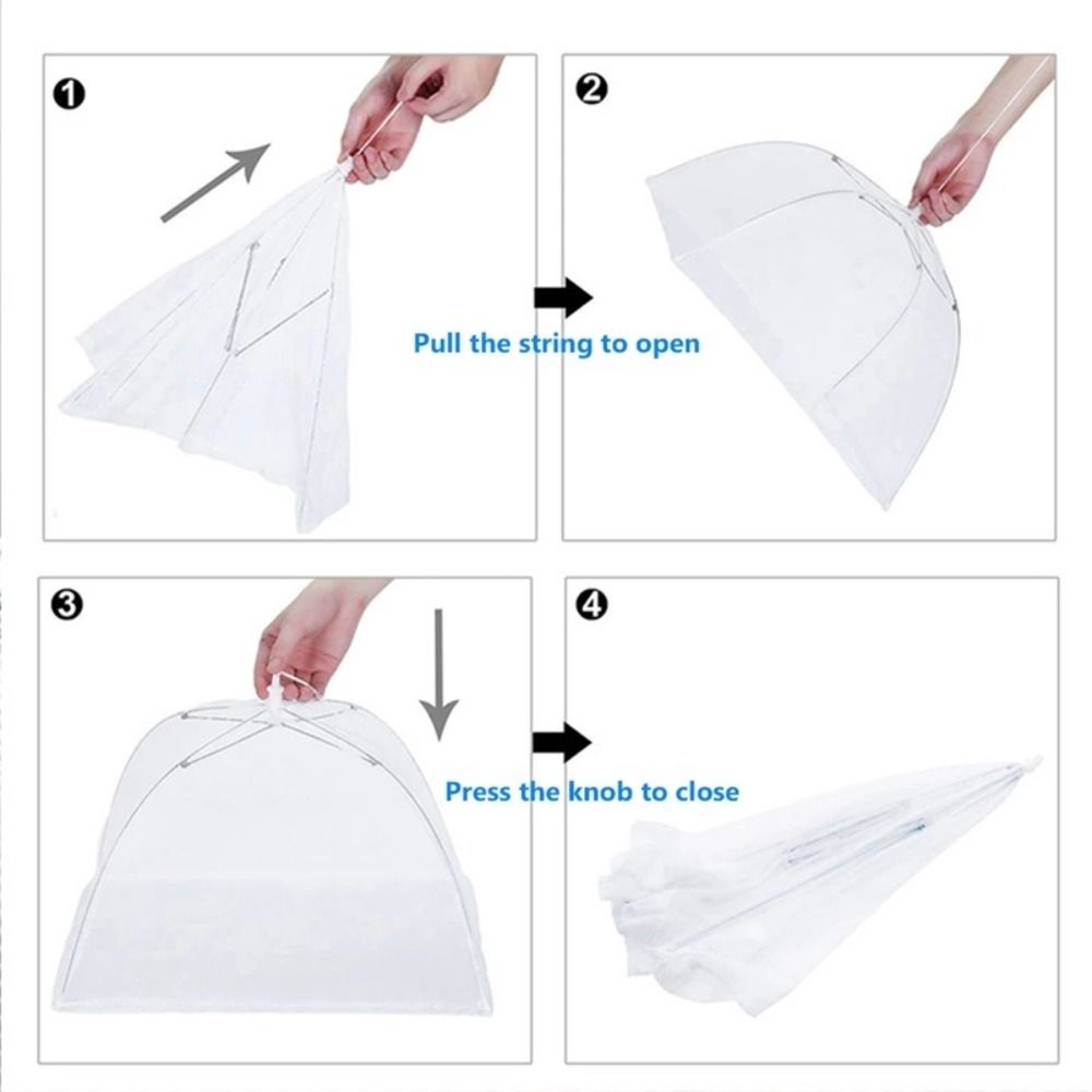 Durable Foldable Food Covers Anti Fly Mosquito Dustproof Vegetable Cover Umbrella Breathable Fruit Picnic Protect Net